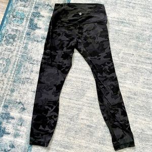 Lululemon align pant camo print grey and black